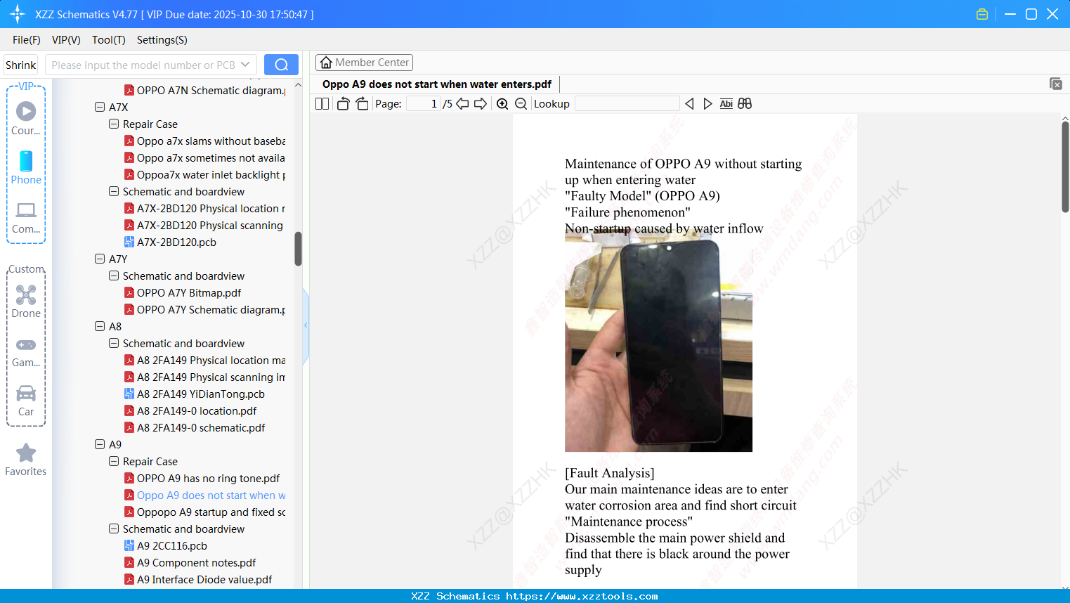 Oppo A9 Does Not Start When Water Enters